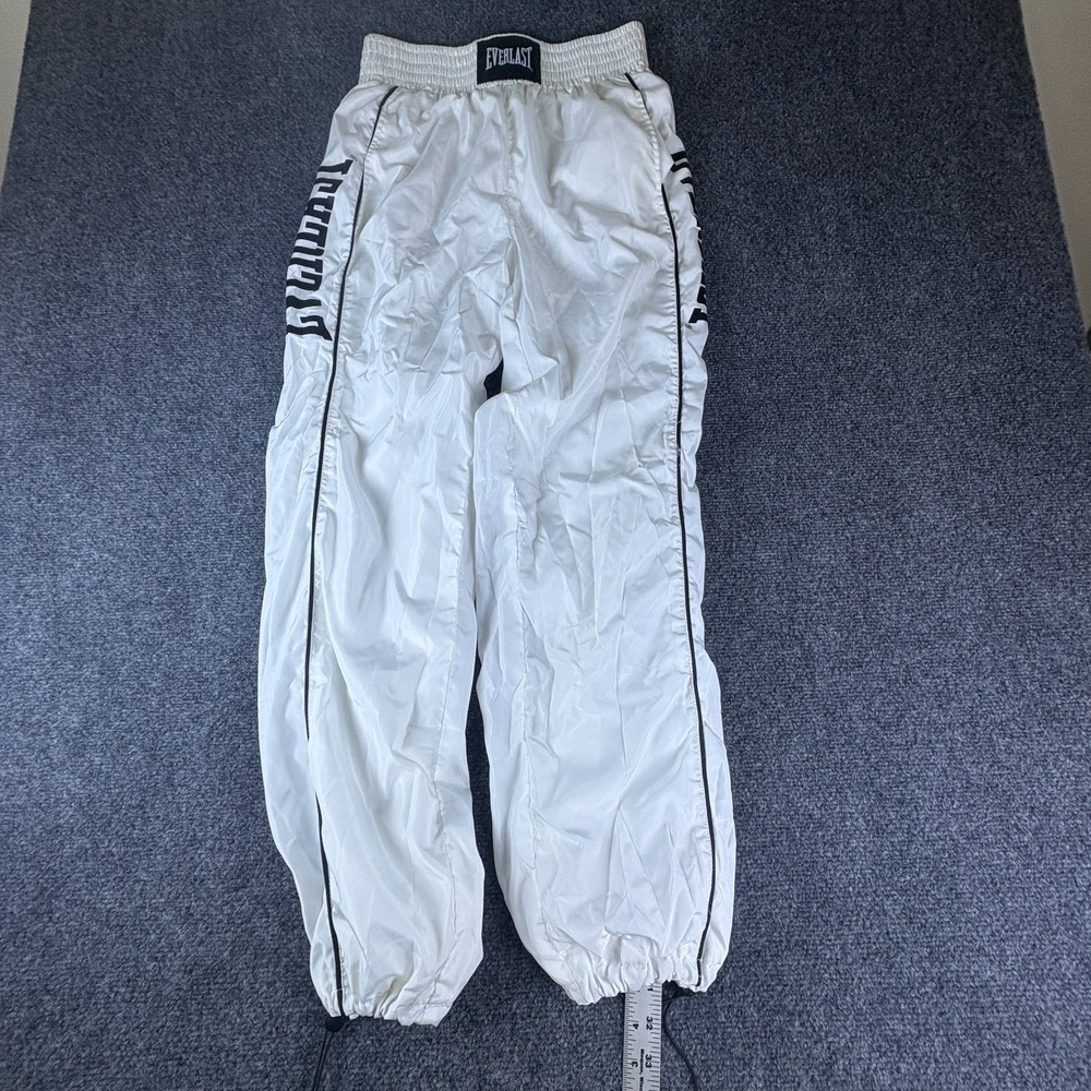 Everlast Forever 21 Track Pants Womens 27x28.5 White Logo Toggle Hem Activewear